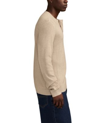 Men's Henley Pull-Over Sweater