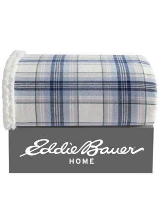 CLOSEOUT! Plaid Cotton Yarn Dye Flannel Reversible Throw, 60" x 50"