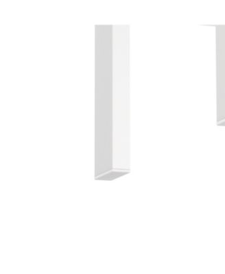 Set of 2 Modern Square Tempered Glass Coffee Tables with Solid Frame