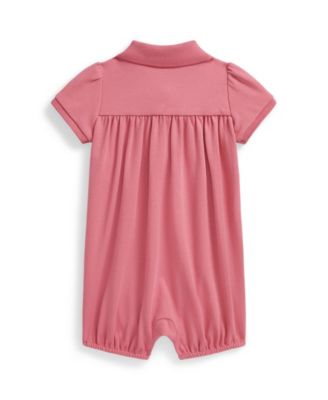 Baby Girls' Short-Sleeve Polo Bubble Shortall