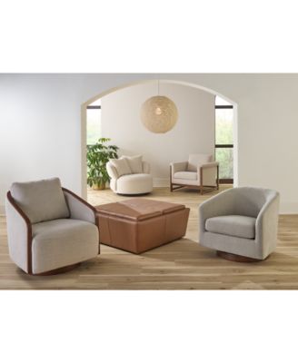 Fabric and Leather Accent Chairs Collection, Created for Macy's