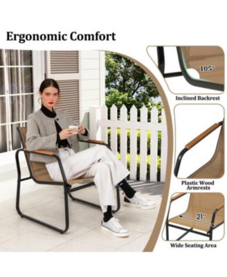 3 Pieces Patio Furniture Set Outdoor Bistro Conversation Set