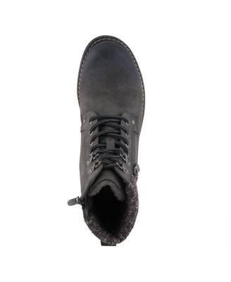 Women s Jadelyn Hiker-Inspired Lace-Up Boots with Sweater Collar and Zipper