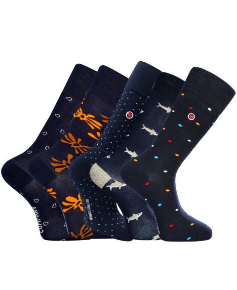 Носки Bundle для мужчин, 5 шт. — Love Sock Company, цвет: Тёмно-синий