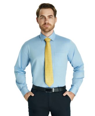 Men's Pinpoint Solid Dress Shirt