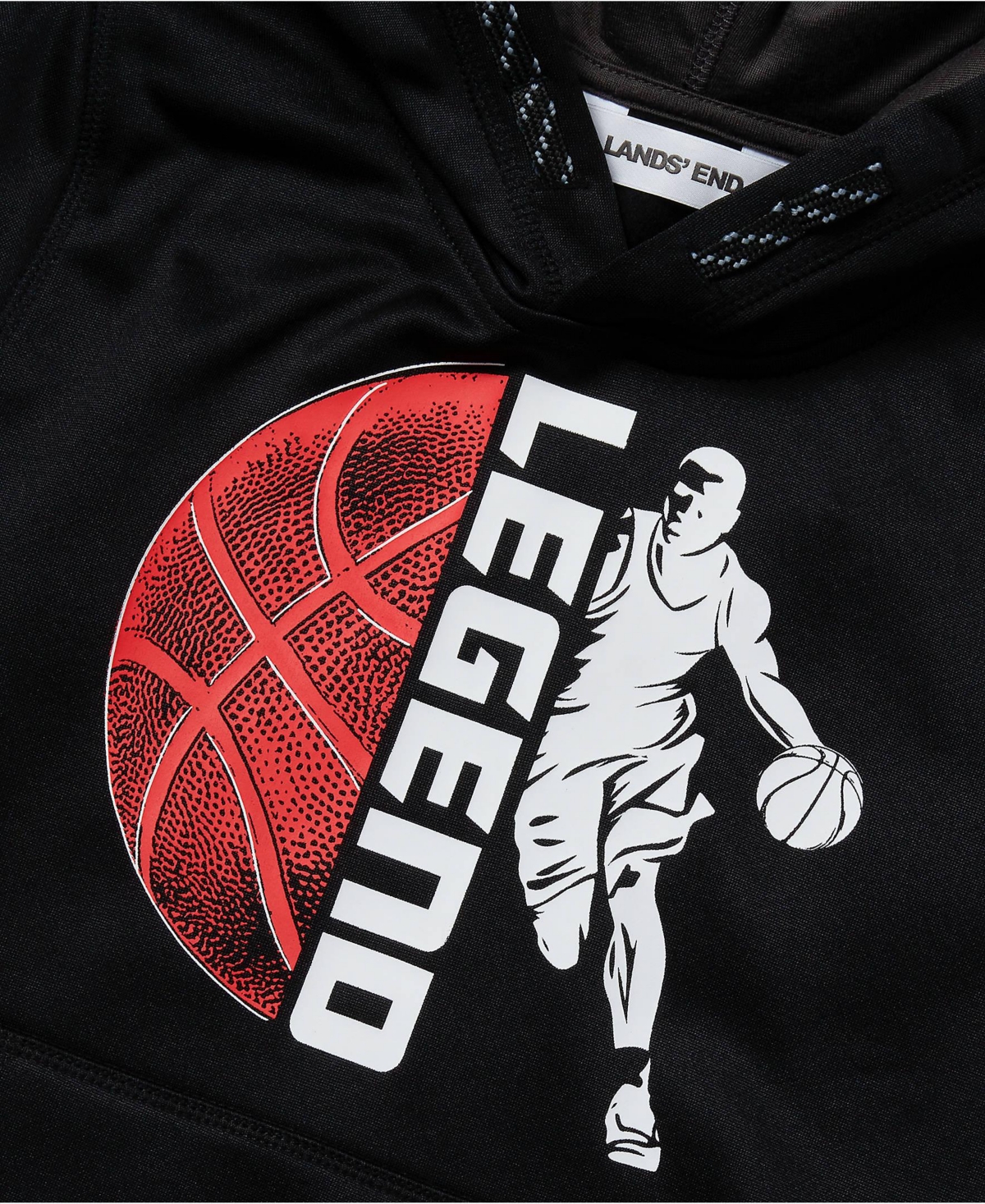 Lands' End Girls Athletic Lightweight Hooded Sweatshirt