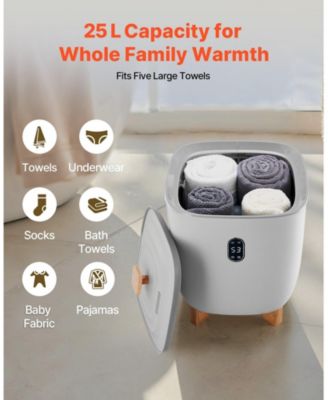 Towel Warmers for Bathroom, 25 L Towel Warmer Bucket with Auto Shut Off for Spa Fits up to 5 Oversized Bath Towels, Blankets, Clothes