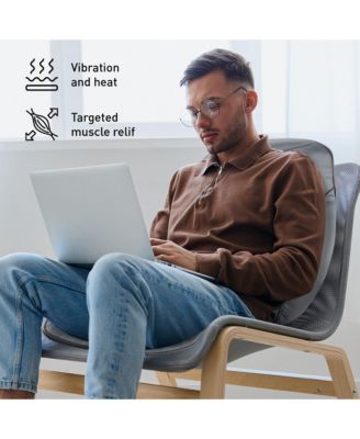 Shiatsu Chair Massager with Heat & Vibration + Cushion Mat Bundle