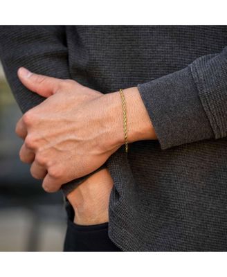 Rope Bracelet - 3mm - Gold - - Without Engraving
