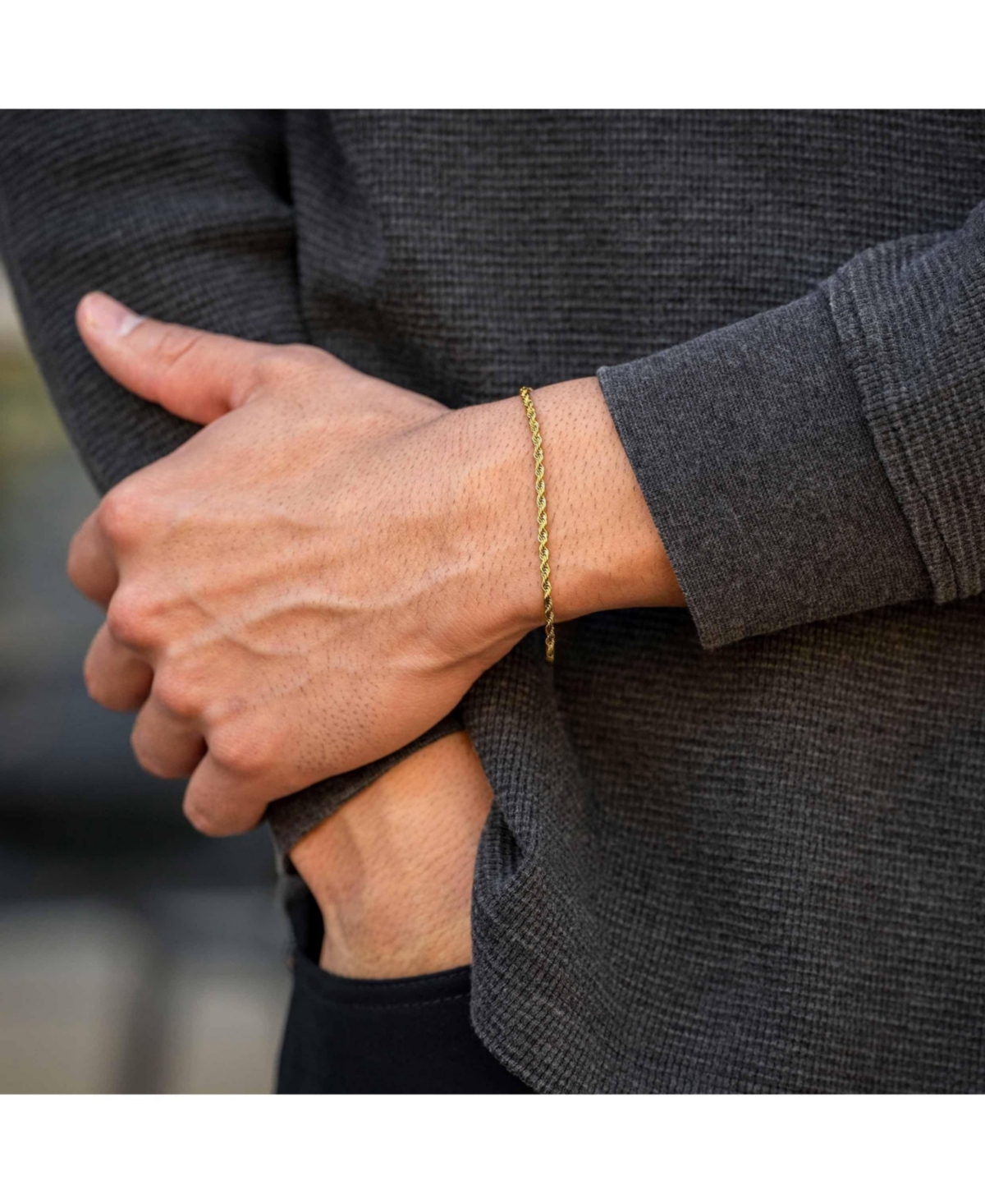 Vincero Rope Bracelet - 3mm - Gold