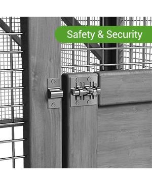 43 sq. ft. Cat Run Enclosure Walk in Cat Catio Kitten Condo with Enter Door Roof Cover,  Large Outdoor Cat Cage