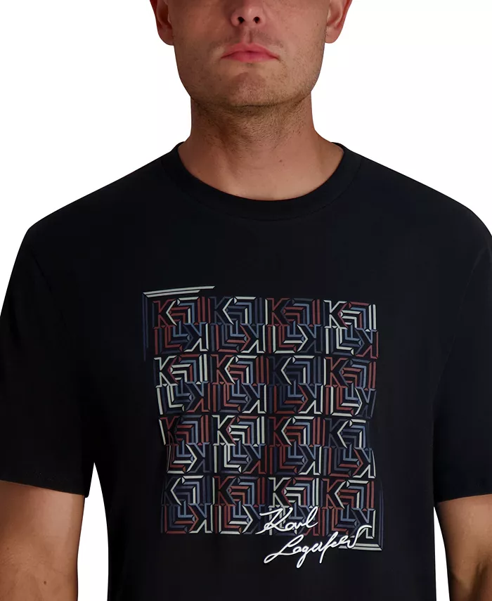 Men's Squared Print T-Shirt - thumbnail 9
