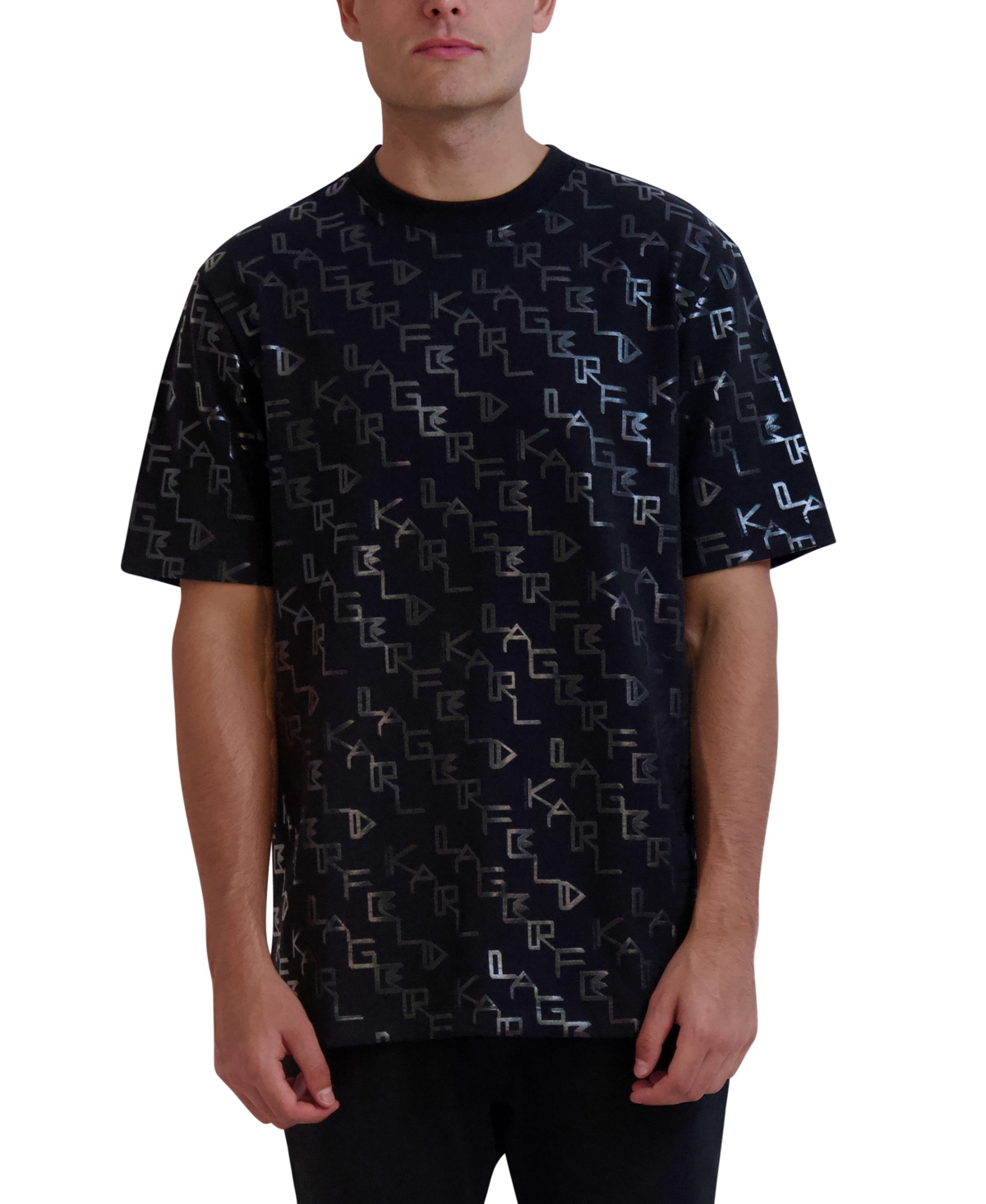 Karl Lagerfeld Men's Short-sleeve T-shirt In Blue