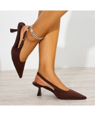 Women's Cassandra Faux Suede Kitten Heels