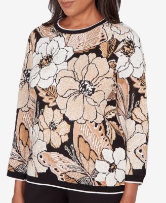 Women's Seville Jacquard Floral Butterfly Sweater