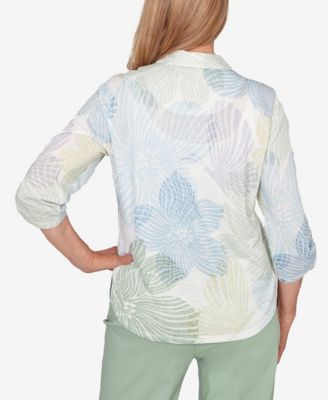 Women's St. Augustine Pastel Floral Print Button Down Shirt