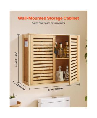 Bathroom Wall Cabinet with Doors and Adjustable Shelves