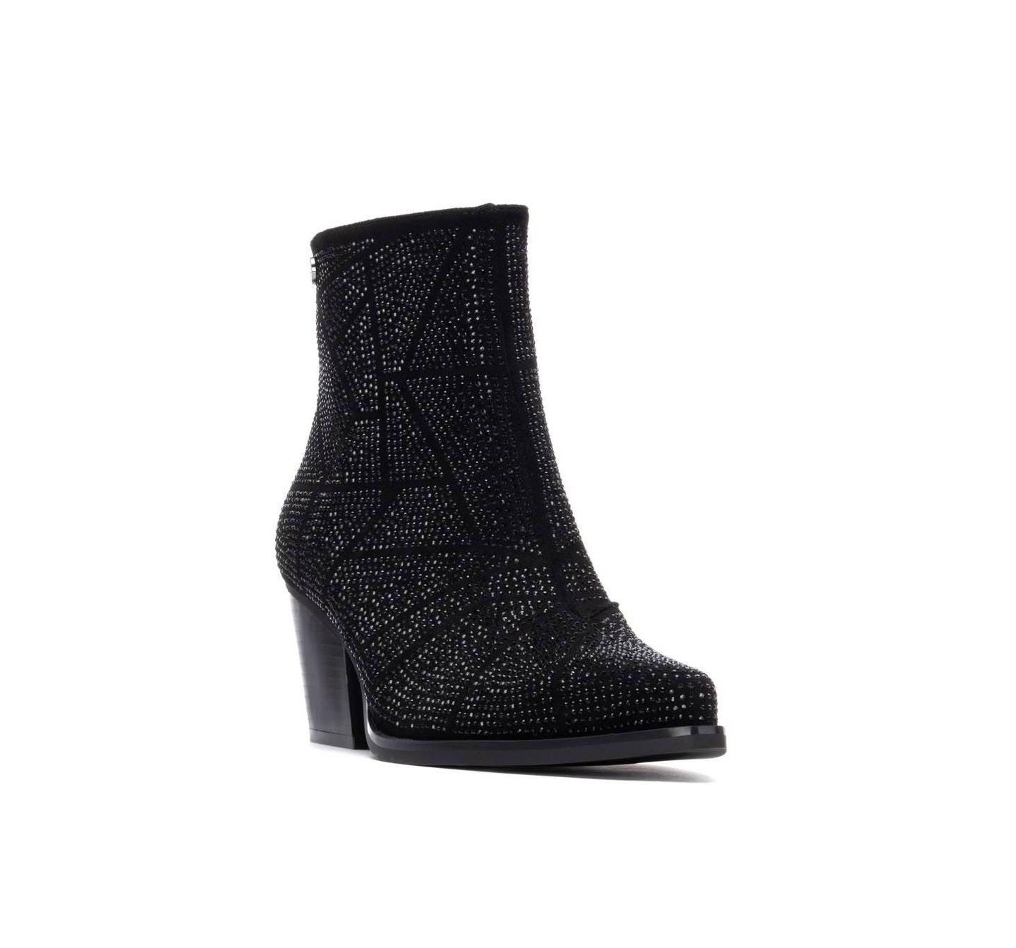 Женские ботинки XTI Suede Heeled Ankle Booties, цвет: Чёрный — фото 1