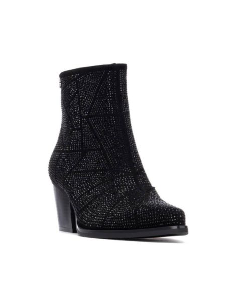 Женские ботинки XTI Suede Heeled Ankle Booties, цвет: Чёрный