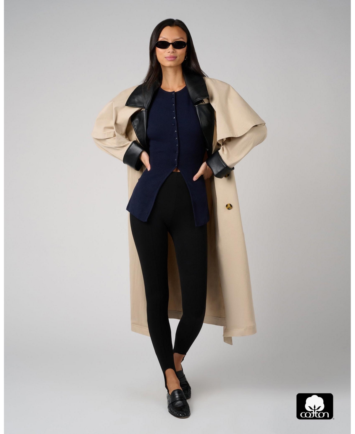 WeWoreWhat Women's Cotton Stirrup Legging