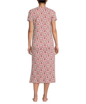Women's Cotton Short Sleeve Midcalf Nightgown