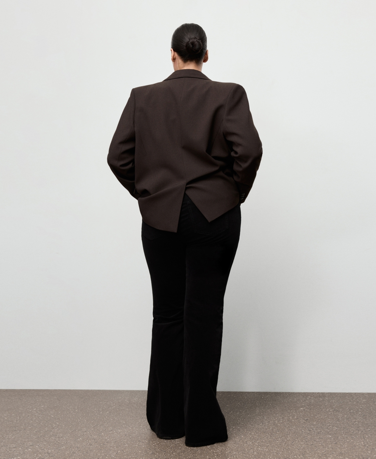 Mango Women's Velvet Flared Jeans In Black