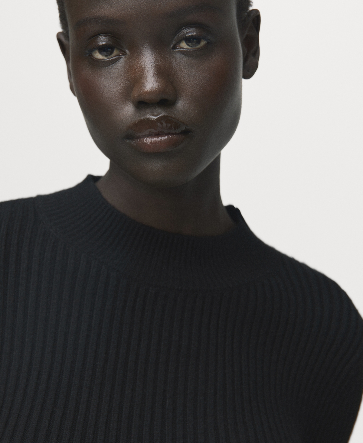 Mango Women's Ribbed Peplum Sweater