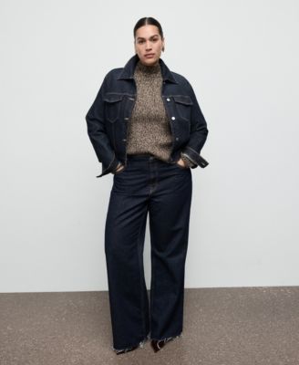 Women's Speckled Perkins-Neck Sweater