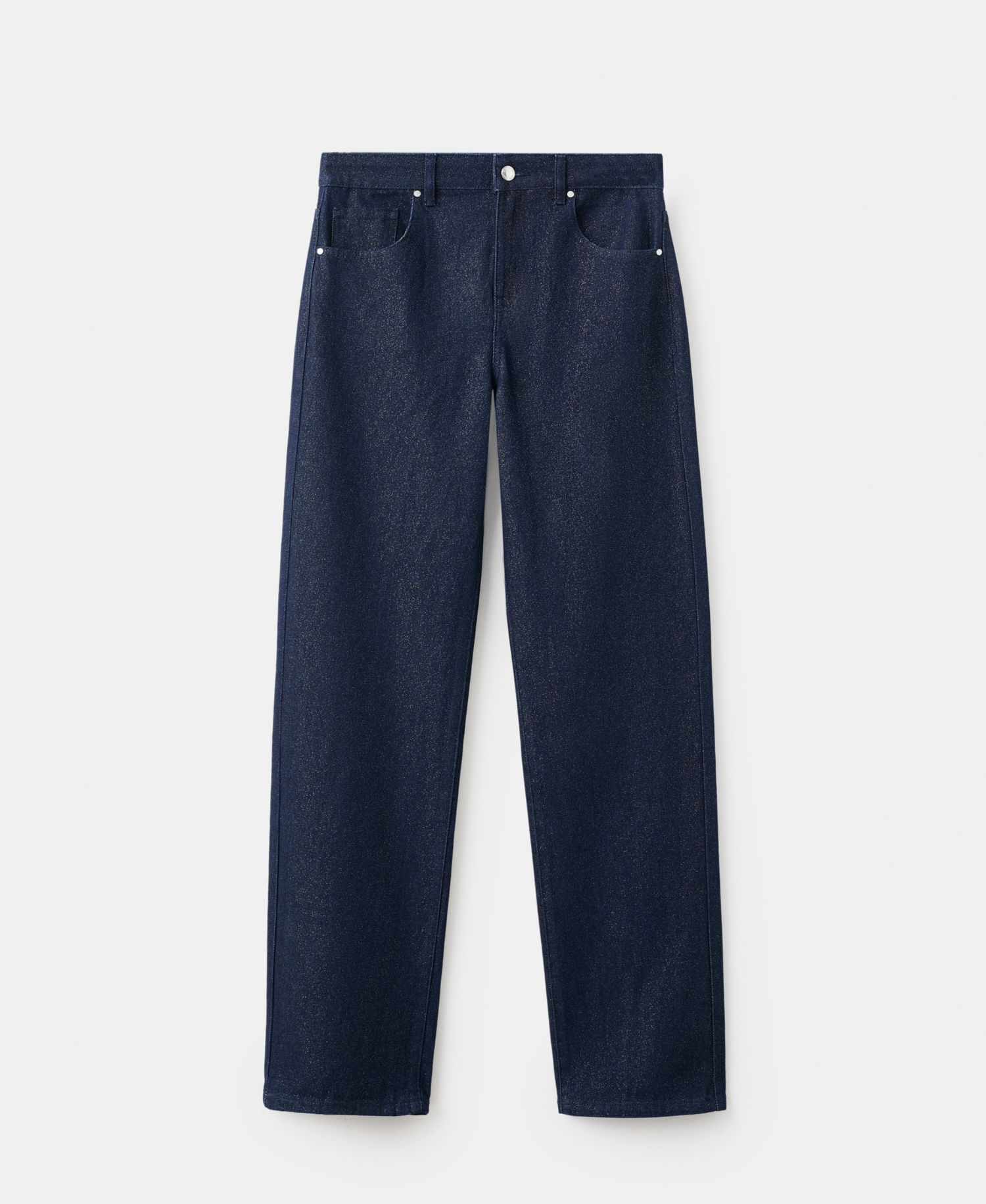 Women's Shiny Straight-Leg Jeans