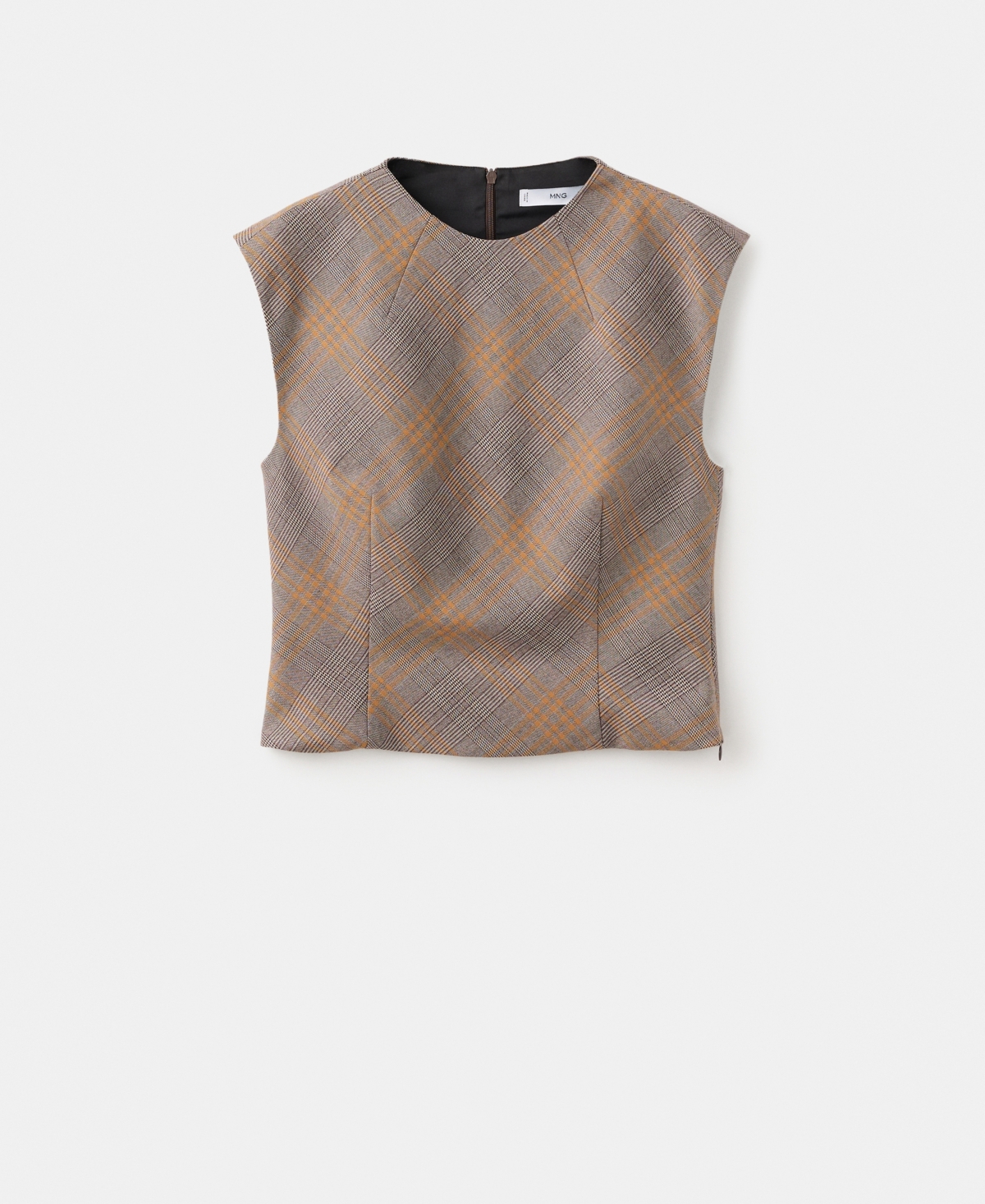 Mango Women's Fitted Check Top