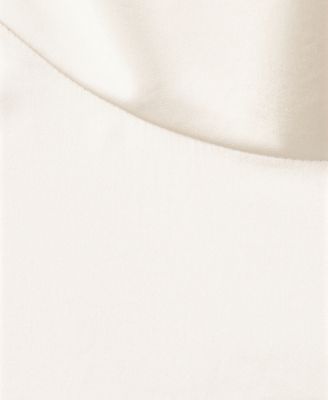 Women's High Collar Satin Blouse