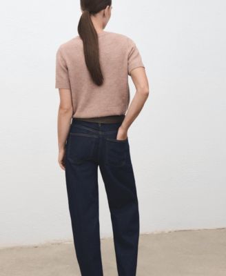 Women's Short-Sleeved Lurex Sweater