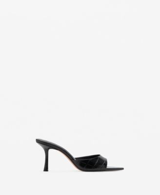 Women's Croc-Effect Heeled Sandals