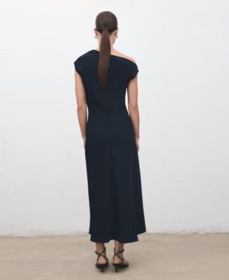 Women's Asymmetrical Neckline A-Line Dress