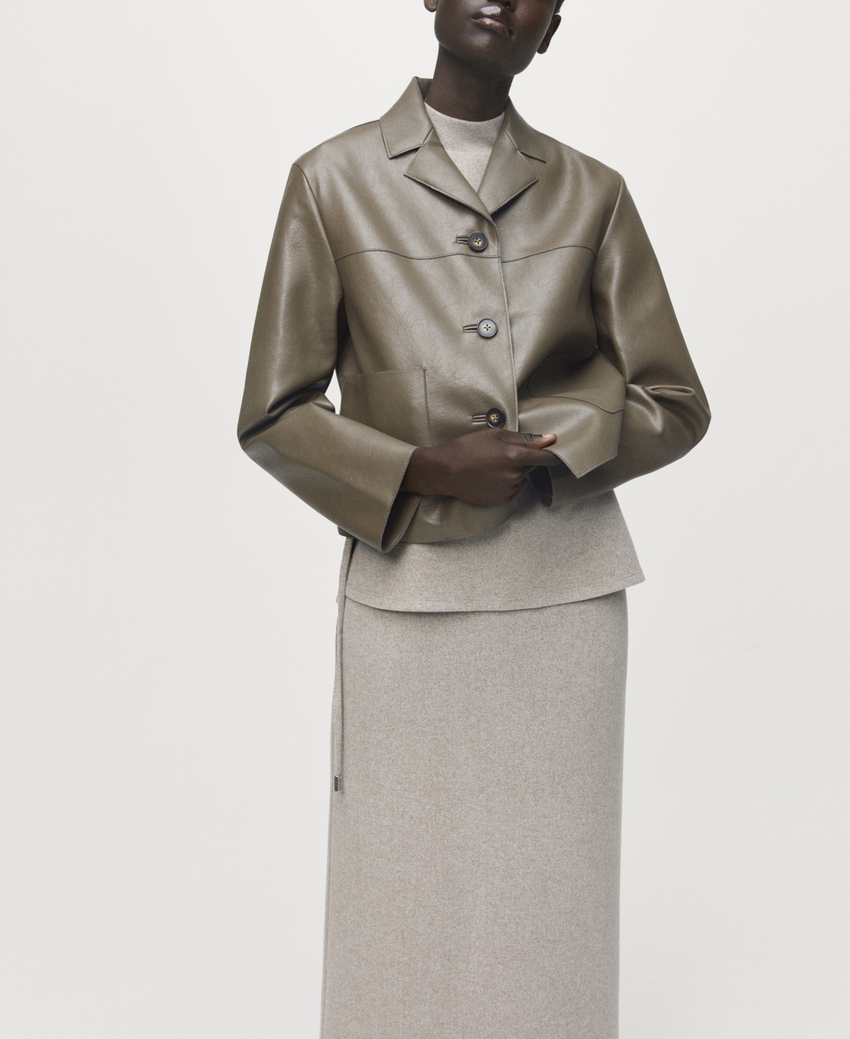 Mango Women's Elastic Waist Long Skirt