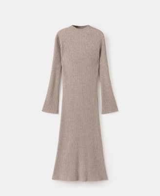 Women's Perkins-Neck Ribbed Dress