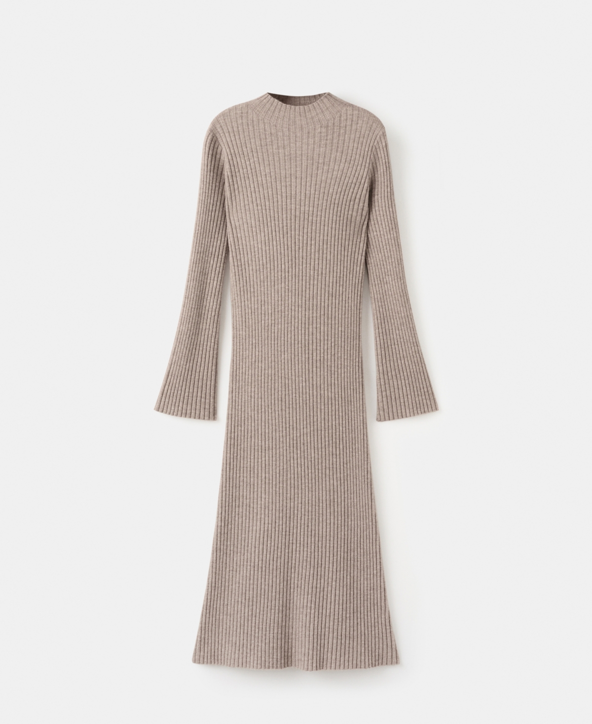 Mango Women's Perkins-Neck Ribbed Dress