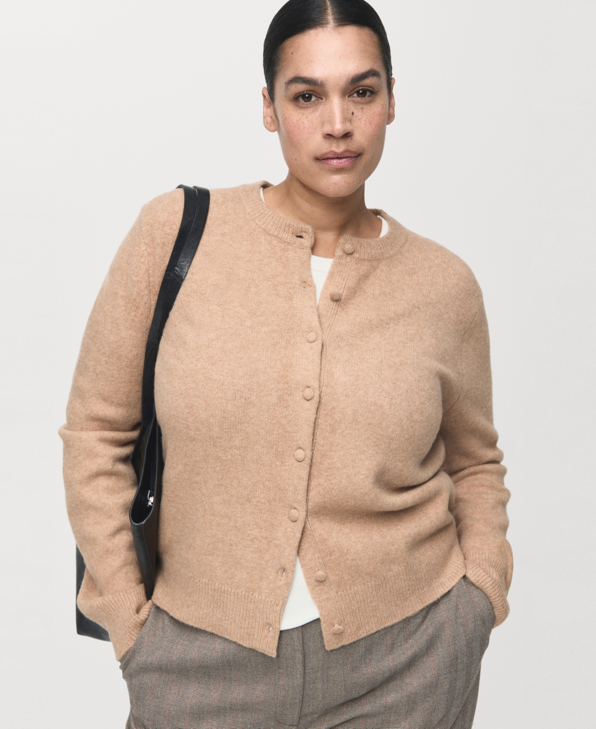 Mango Women's Knitted Button Cardigan