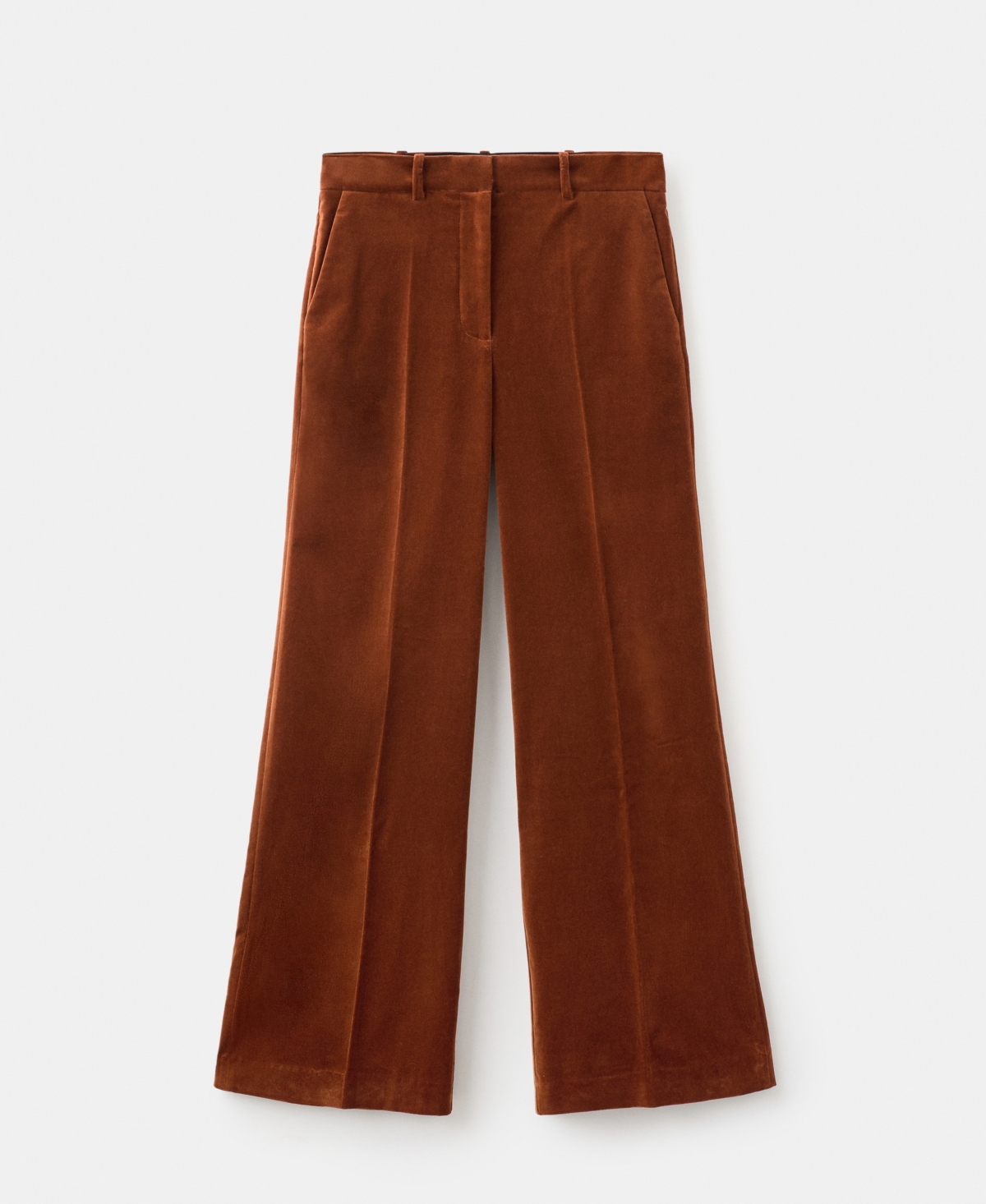 Mango Women's Velvet Suit Pants In Orange