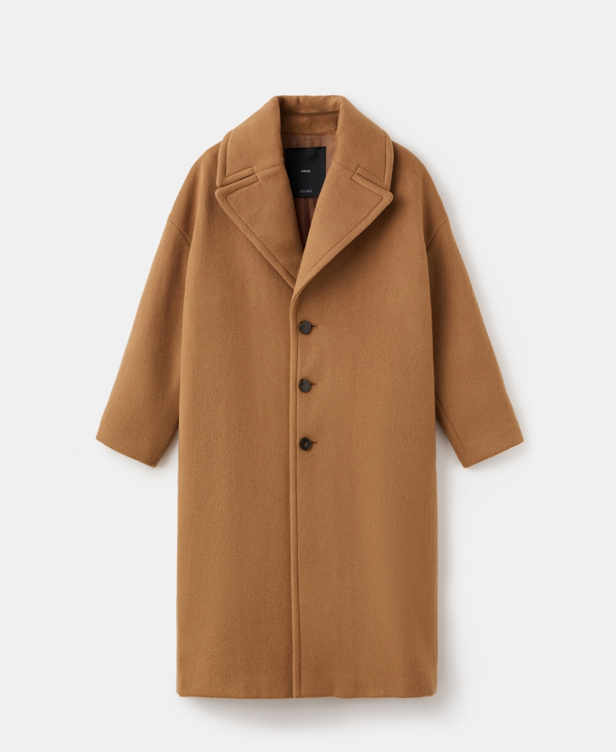 Mango Women's Lapel Manteco Wool Coat
