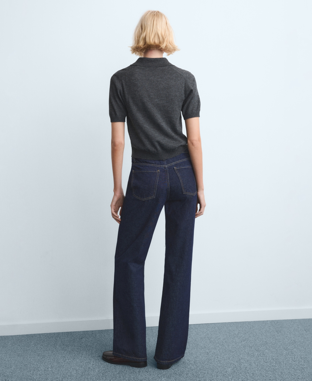 Mango Women's Danila Wide Leg High-Rise Jeans