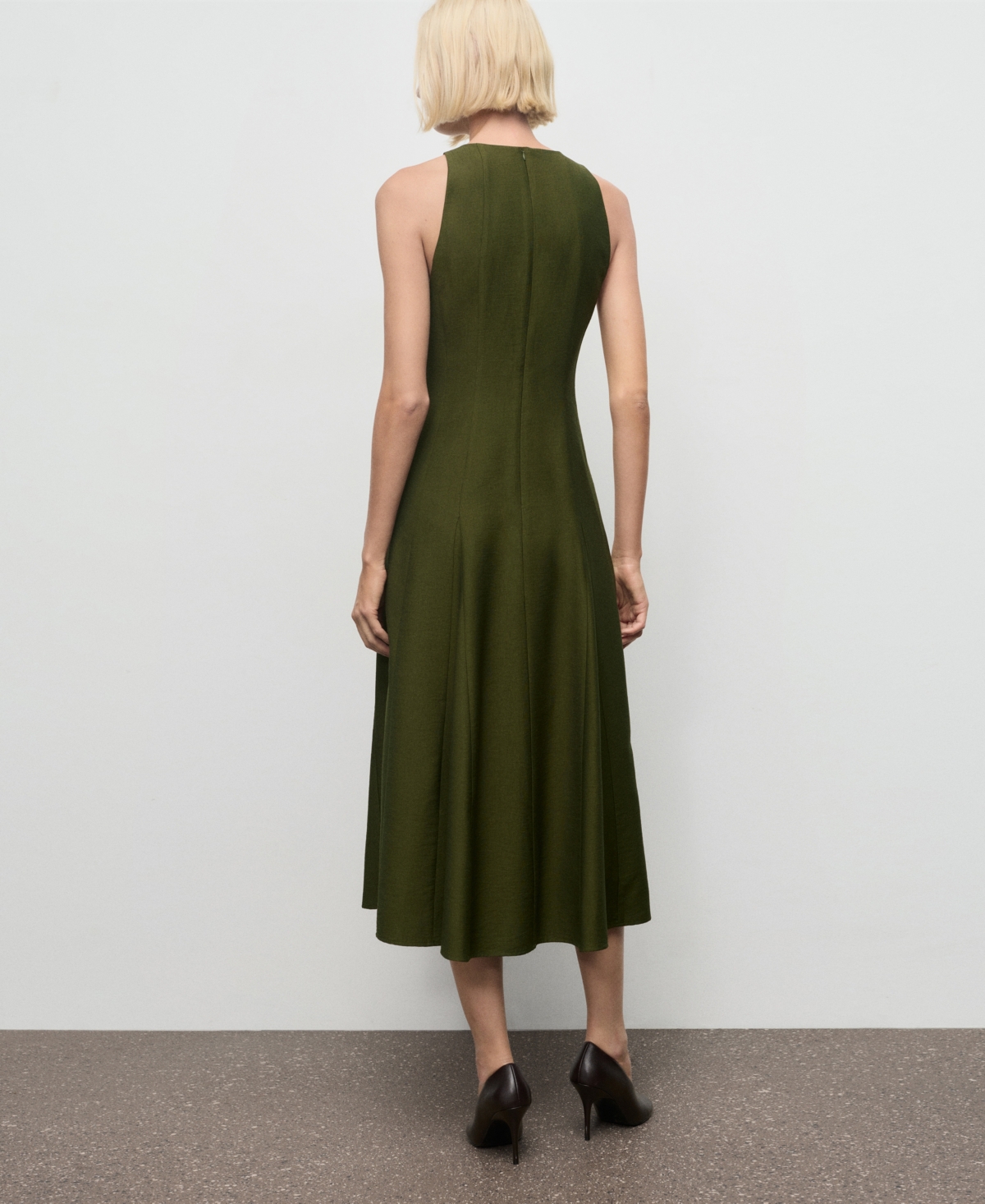 Mango Women's A-Line Godets Dress