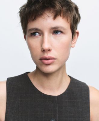 Women's Check Suit Vest