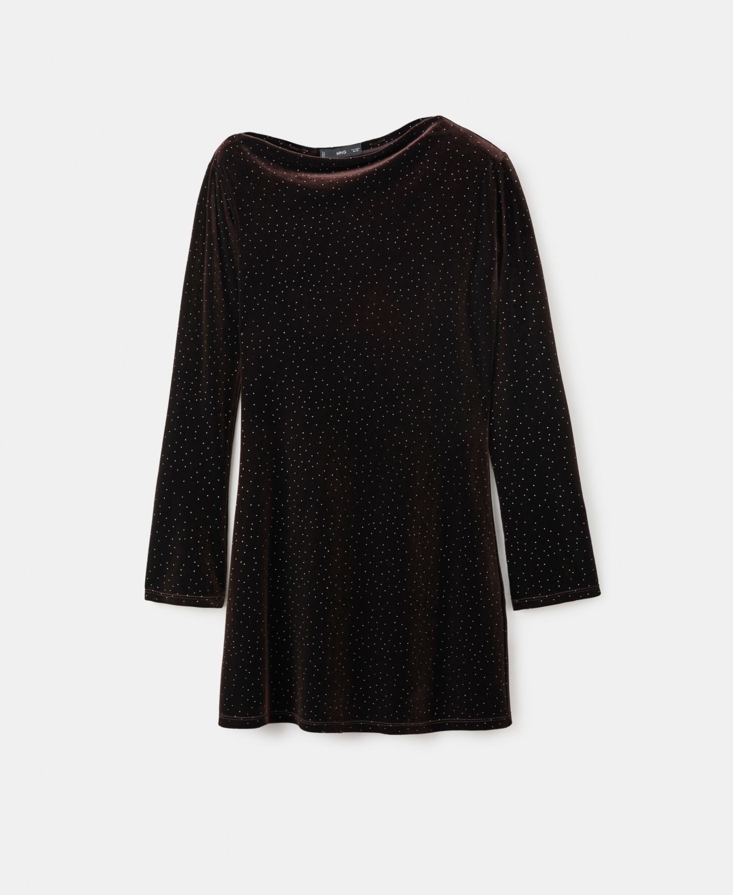 Women's Shiny Details Asymmetrical Velvet Dress