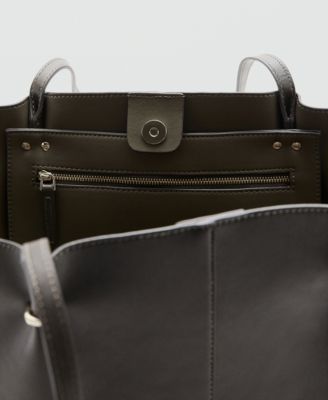 Women's Metallic Details Shopper Bag