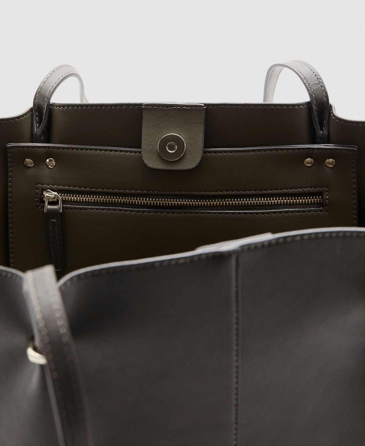 Mango Women's Metallic Details Shopper Bag