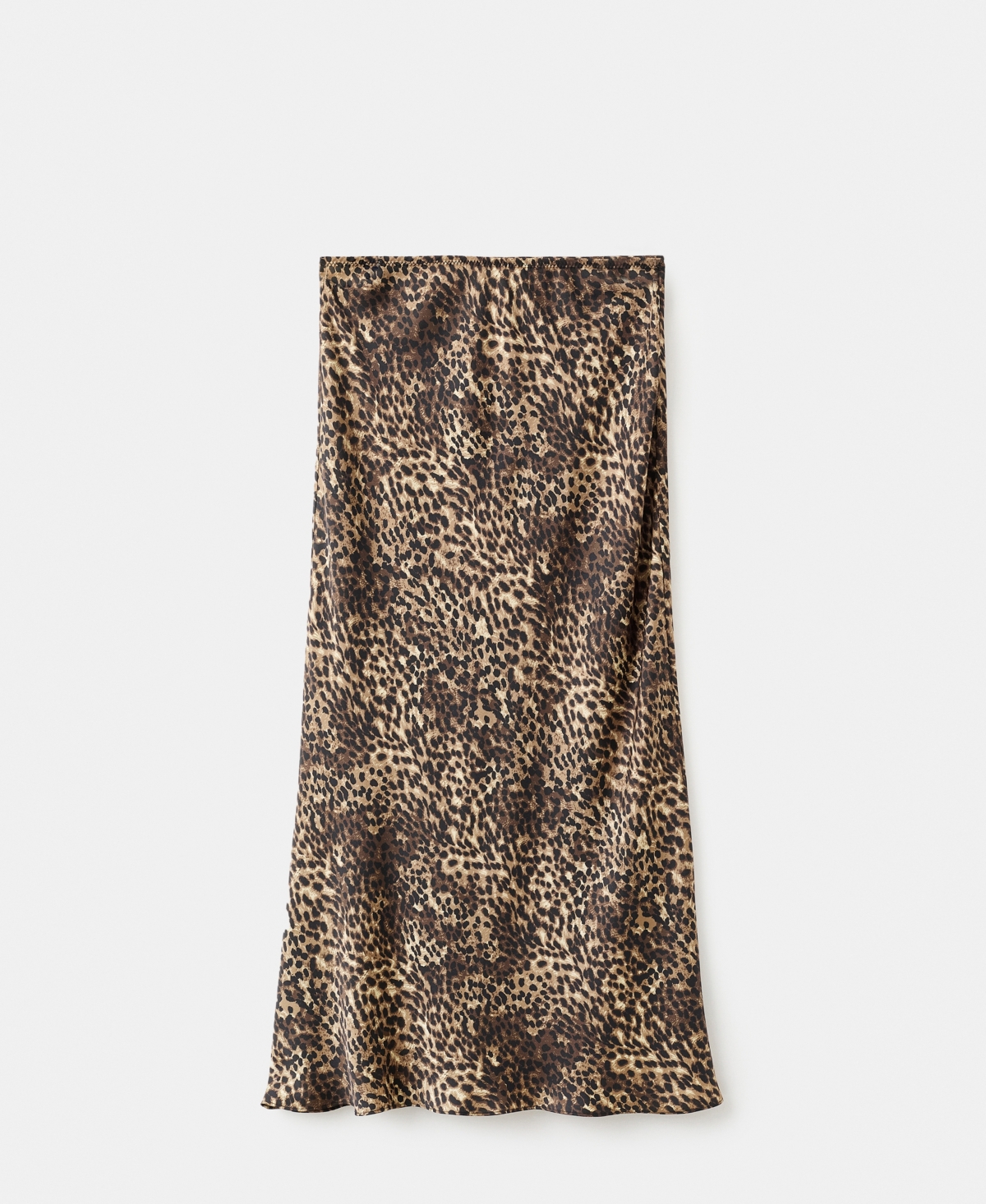 Mango Women's Leopard-Print Satin Skirt