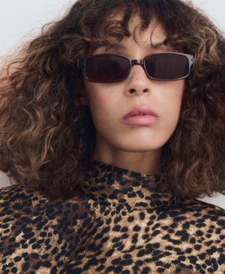 Women's Leopard-Print Satin Blouse