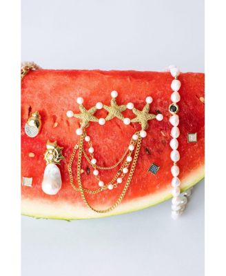 Lila Starfish Waterfall Brooch