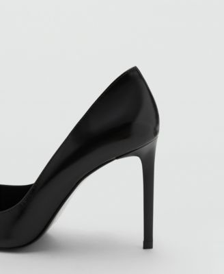 Women's Pointed-Toe Leather Heeled Shoes